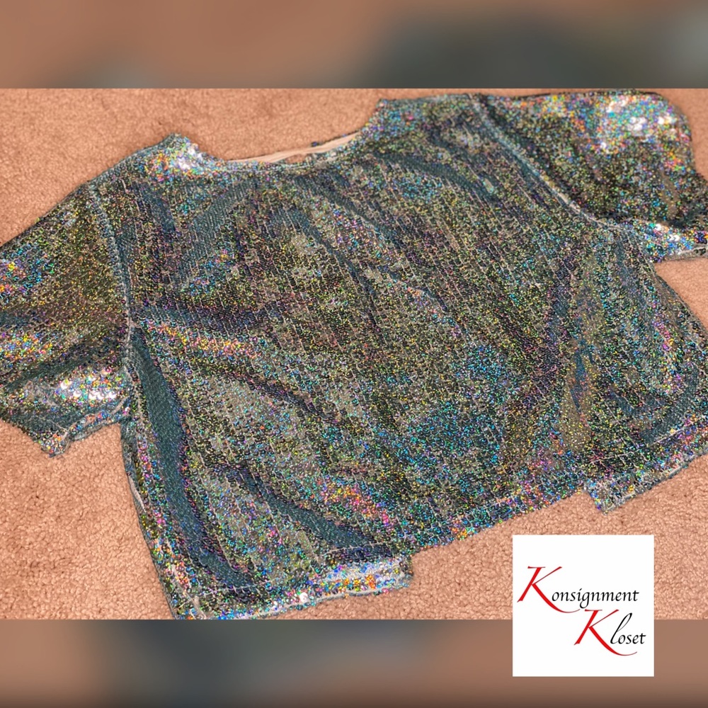 Sequin Backless Top